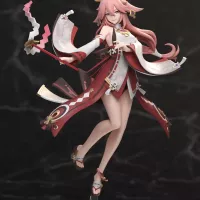 25Cm Anime Genshin Impact Figuur Ontwaken Mihoyo Yae Miko Beeldje Pvc Action Figure Speelgoed Gk Game Standbeeld Collection Model pop Gift