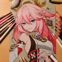 I drew a Yae Miko manga on paper 226