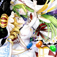 ayumaru art of life alina gray holy alina holy mami tomoe mami magia record: mahou shoujo madoka magica gaiden mahou shoujo madoka magica muzzle plaid legwear white legwear highres 2girls aiguillette animal