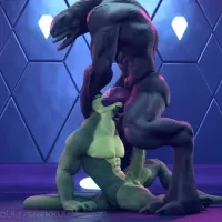 Blowjob with monster