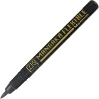 : Kuretake ZIG Cartoonist Mangaka Flexible Medium Black CNMM-010 : Arts Crafts Sewing