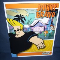 Cartoon Network Johnny Bravo 8.5 x 11 Advertisement Sheet Rare 2002