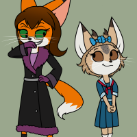 MangaFox and Ophelia: Lackadaisy Version by Mistress MangaFox -- Fur Affinity dot net