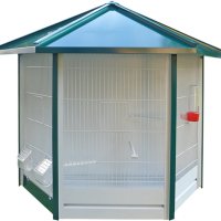 Wandvoliere metaal 93x43x78cm