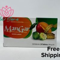2 Pack ManGar 60 Tabletas 500 Mg Mango Africano Garcinia Gambogia