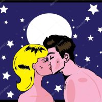 Vector comics of a kissing nude couple in a pop art comic style Stock Vector by realmcoy 17689057