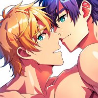 Cute guy naked and kissing with a hard on by Absolcal on DeviantArt