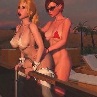 Horny Redhead Shemale fucks Blonde Tranny