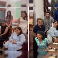 Video of Aamir Khans new girlfriend Gauri Spratt spotted partying with his ex-wives goes viral. A look at his marriages with Reena Dutta and Kiran Rao