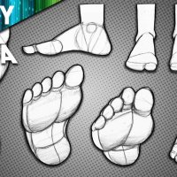 How To Draw SIMPLE FEET: FRONT SOLE