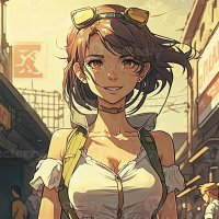 Beautiful anime manga girl in Bangkok thailand illustration 23946806 Stock Photo at Vecteezy