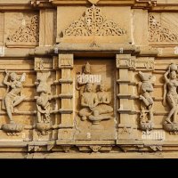 Main Carving of Lord Rama Worshipping to Lord Shiva Mangalay Temples Ratlam Madhya Pradesh India Stock Photo