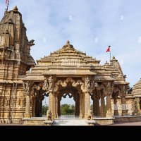 Beautifully Carved Side View of Durga Temple Mangalay Temples Ratlam Madhya Pradesh India Stock Photo