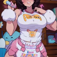Girl with huge boobs lora:getaicartoon:0.7masterpiece getaicartoon