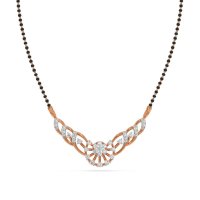 Buy KISNA JEWELS 14K BIS Hallmark Pure Rose Gold SI Real Diamond Mangalsutra For Women at Amazon.in