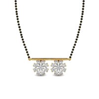 Buy KISNA JEWELS 14K BIS Hallmark Pure Yellow Gold SI Real Diamond Mangalsutra For Women at Amazon.in