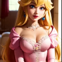 Princess peach giving a blowjob