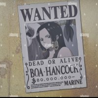 Wanted post for character Boa Hancock of Japanese manga One Piece Stock Photo