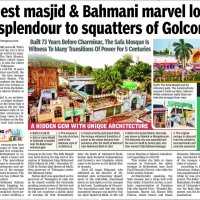 Hi Hyderabad X: Safa Mosque : Hyderabads 500 years old Masjid Bahamani marvel loses its splendour to squatters of Golconda.