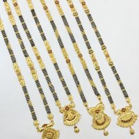 Karimani Short Mangalya Chain Kari Mani Chain Karimani Short Chain One Gram Gold Jewellery