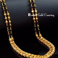 Pendant Line Mangalya Chain Buy Black Beads Double Line Chain Mangalya Design