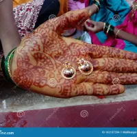 Making of wedding mangalya stock photo. Image of goldarticle