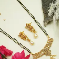 Designer Black bead antique polish managalsutram Mangalya 22 inches