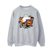 Disney WomensLadies Big Hero 6 Baymax Group Manga Sweatshirt