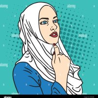 Hijab Muslim Woman Pop Art Comics Style Vector Illustration Stock Vector Image Art