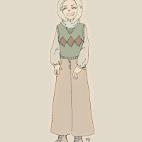 Standing hijab girl syniraii