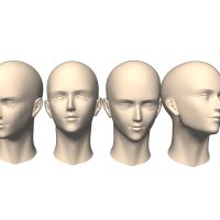 Manhwa male head 3D