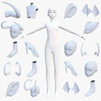 3D Model Male Anime Style Customize