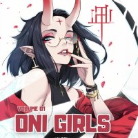 Demon Oni Girls: Anime Manga Art Coloring Book for Stress Relief Relaxing : Arts Wayline: Amazon.nl: Boeken