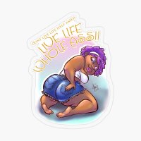Big Booty Jane: Live life whole ass! Art Board Print for Sale by ArieMonroeArt