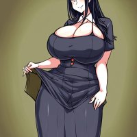Porn image of slicked hair thick bbw cartoon chubby big tits big ass created by AI