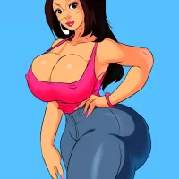 cartoon big boobs Blank Template