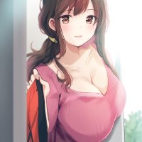 Smile anime girls anime Pixiv boobs big boobs huge breasts looking at viewer HD phone wallpaper