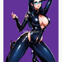 Hot Anime Milf in Latex Showing Cleavage Teasing Hentai Poster for Sale by MikaseSan