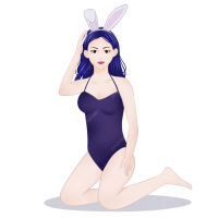 Konijn Meisje Sexy Cartoon Sexy Konijnenmeisje Knielend Afbeelding PNG transparante clipart en PSD-bestand gratis downloaden