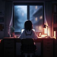 Lofi Girl Study Lamp Rain