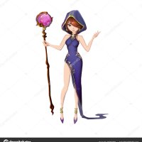 Sexy Girl Magician Isolated White Background Video Games Digital Artwork Stock Illustration by NextMars 253081870