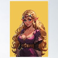 Sexy video game princess girl Poster for Sale by MadeByHaresShop