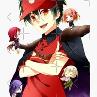 Hataraku Maou Sama Manga Fanart Sticker Sticker for Sale by doriliti