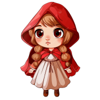 Sticker Of A Little Red Riding Hood Cartoon Cartoon Clipart Sticker Clipart Sticker PNG Transparent Image and Clipart for Free Download
