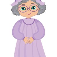 Grandma from Little Red Riding Hood Fairy Tales Cardboard Cutout