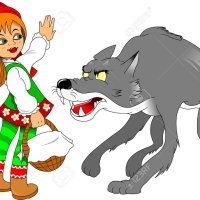 Little Red Riding Hood Meeting A Wolf Illustration Royalty Free SVG Cliparts Vectors and Stock Illustration. Image 53552773.