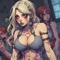 Sexy Zombie Anime Babe With Huge Tits Poster for Sale by KnottyToons