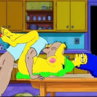 Married Housewife gets Fucked on the Kitchen Table While Her Husband Stands Quietly Behind the Door and Watches