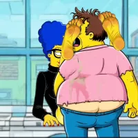 Marge Simpson voetfetisj compilatie. Cartoon-animatie