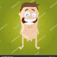 Funny Naked Cartoon Man Stock Vector Royalty Free 134994221
